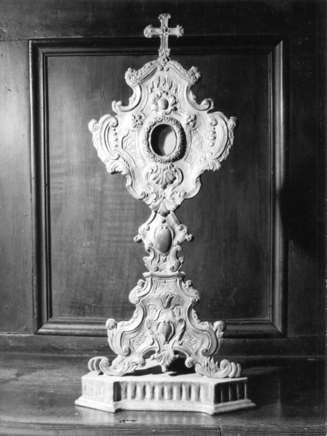 reliquiario - a ostensorio - bottega lucchese (seconda metà sec. XVIII)