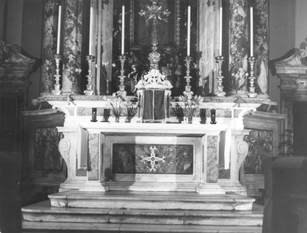 altare maggiore, elemento d'insieme - bottega italiana (sec. XVIII)