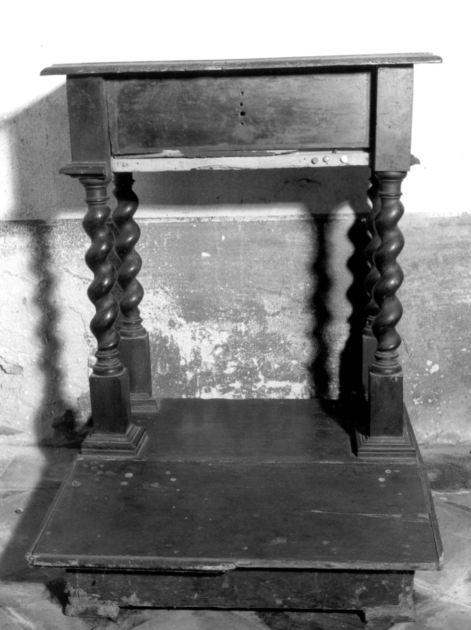 inginocchiatoio - bottega italiana (secc. XVII/ XVIII)