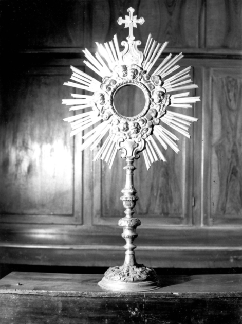 ostensorio - a raggiera - bottega italiana (sec. XVIII)