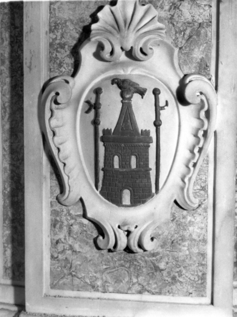 STEMMA DELLA FAMIGLIA PELLEGRINI (lastra, serie) - bottega italiana (sec. XVIII)