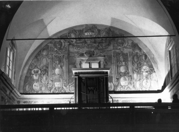 stemmi gentilizi dei Fratelli Maggiori della Confraternità degli Angeli Custodi (dipinto) di Marcucci Michele (fine sec. XIX)