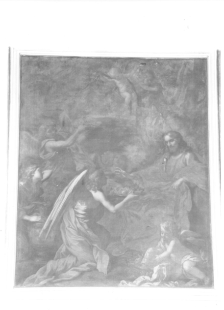 CRISTO SERVITO DAGLI ANGELI (dipinto) di Franchi Antonio detto Lucchese (sec. XVII)