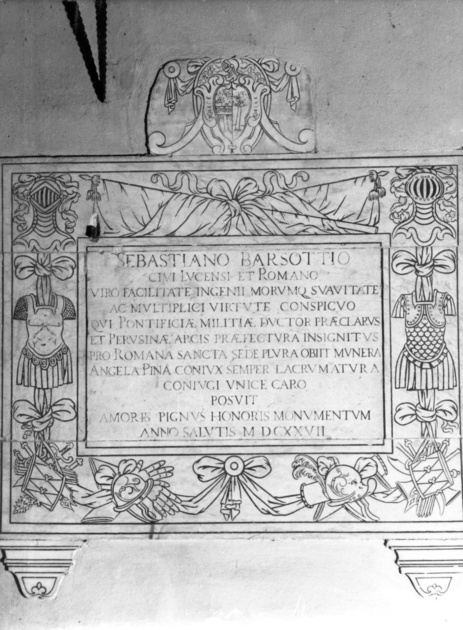 lapide tombale - bottega italiana (sec. XVII)