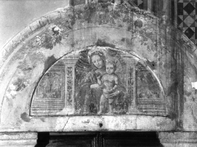 MADONNA CON BAMBINO (dipinto) - ambito italiano (secc. XV/ XVI)