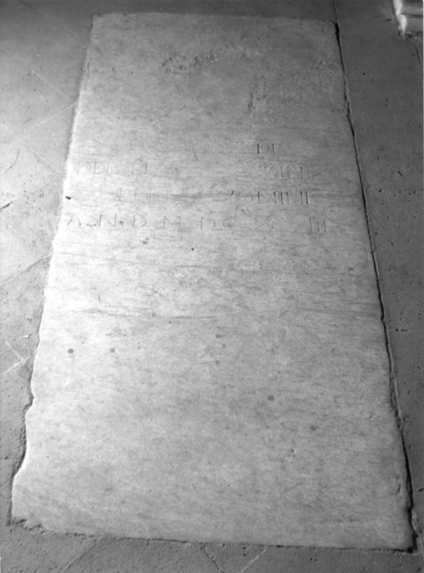 lastra tombale - bottega italiana (sec. XVII)