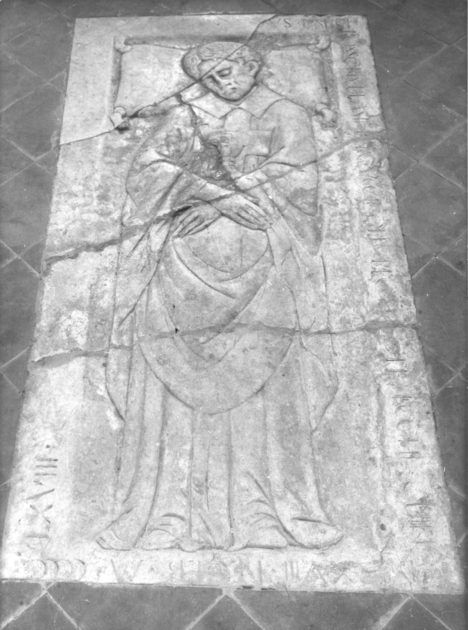 lapide tombale - bottega italiana (sec. XV)