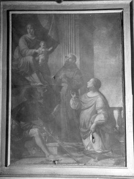 Madonna con Bambino, Sant'Apollonia, San Rocco e San Francesco (dipinto) di Scaglia Girolamo (metà sec. XVII)
