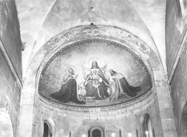 Madonhna con Bambino, Sant'Alessandro e San Ludovico di Tolosa (dipinto) di Ridolfi Michele (sec. XIX)
