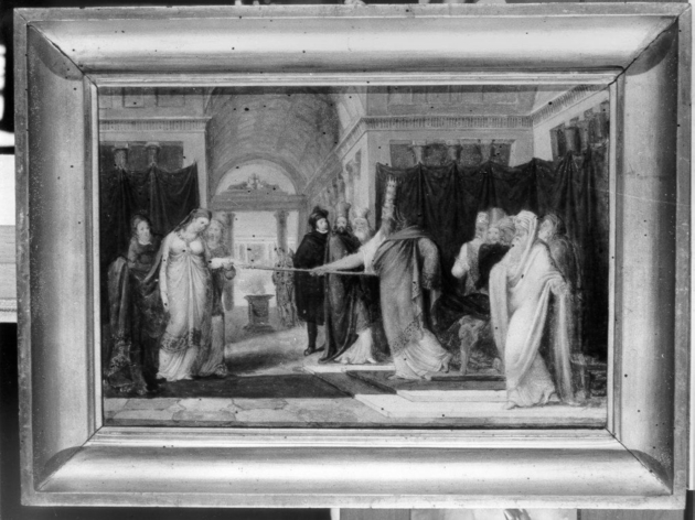 Ester davanti ad Assuero, Ester e Assuero (dipinto) di Ridolfi Michele (sec. XIX)
