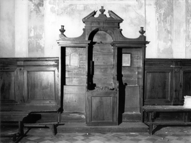 confessionale, serie - bottega lucchese (fine/inizio secc. XVIII/ XIX)