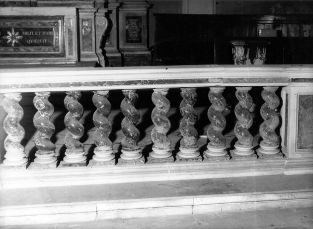 balaustrata - bottega italiana (fine/inizio secc. XVII/ XVIII)