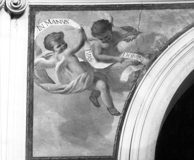 ANGELI REGGICARTIGLIO (dipinto, serie) di Castellotti Lorenzo (sec. XVIII)