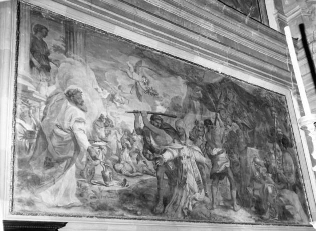 MARTIRIO DI SAN PAOLINO (dipinto) di Gherardi Filippo (sec. XVII)
