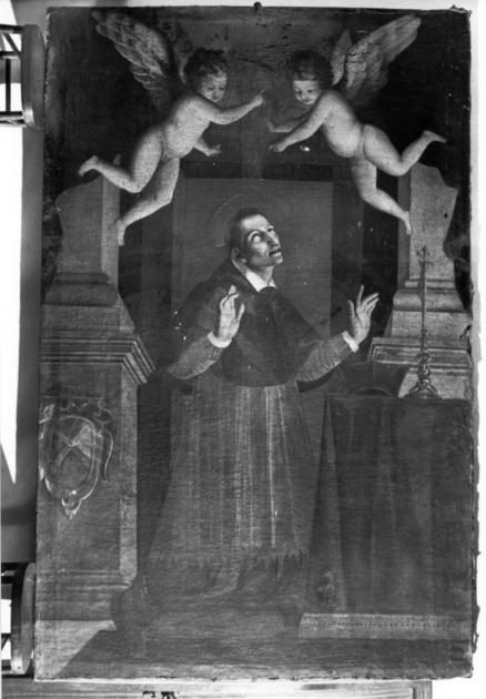 SAN CARLO BORROMEO (dipinto) di Guidotti Paolo detto Cavalier Borghese (sec. XVII)