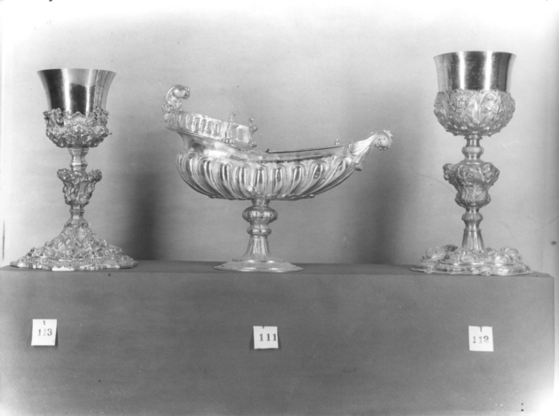 navicella portaincenso - a galeone - bottega toscana (sec. XVII)