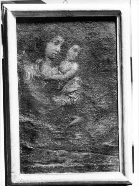 MADONNA CON BAMBINO (dipinto) - ambito lucchese (sec. XVII)