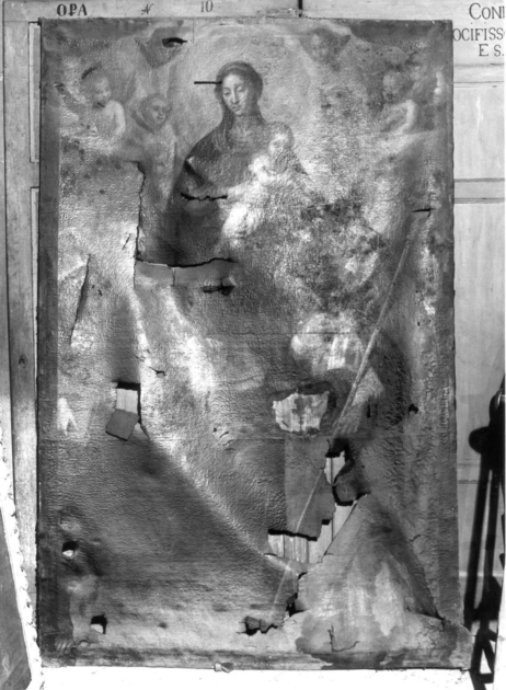 MADONNA CON BAMBINO E SANTI (dipinto) - ambito lucchese (prima metà sec. XVII)