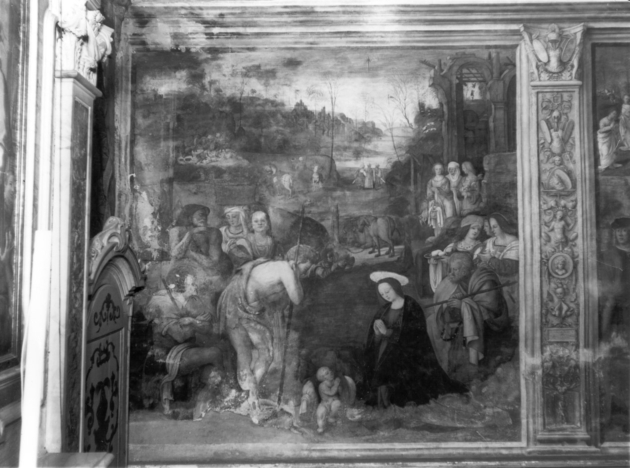 nascita di Gesù (dipinto, elemento d'insieme) di Aspertini Amico (sec. XVI)