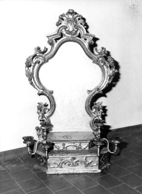 tronetto per esposizione eucaristica - a edicola - manifattura lucchese (sec. XIX)