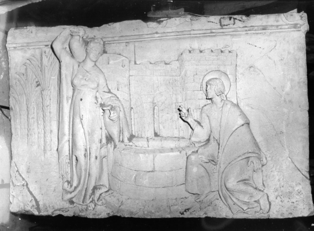 figura maschile e figura femminile (rilievo, opera isolata) di Angeloni Alfredo (sec. XX)
