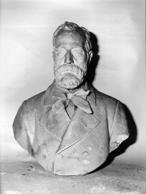 busto virile barbuto (busto, opera isolata) di Passaglia Augusto (secc. XIX/ XX)