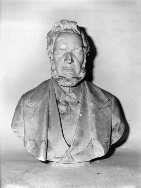 busto virile con barba (busto, opera isolata) di Passaglia Augusto (secc. XIX/ XX)