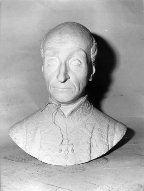 figura maschile (busto, serie) - bottega lucchese (secc. XIX/ XX)