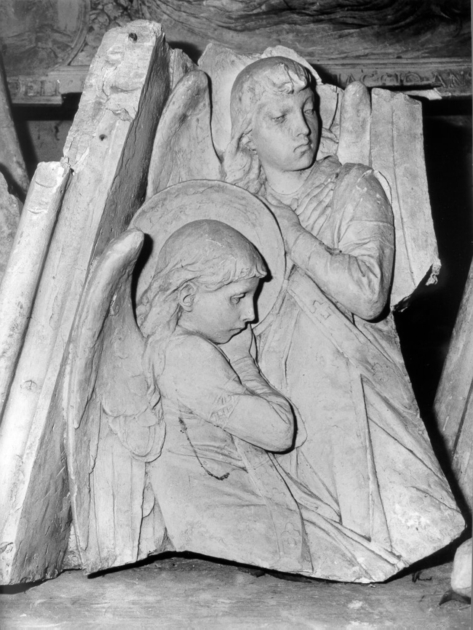 angeli (rilievo, frammento) - bottega lucchese (secc. XIX/ XX)