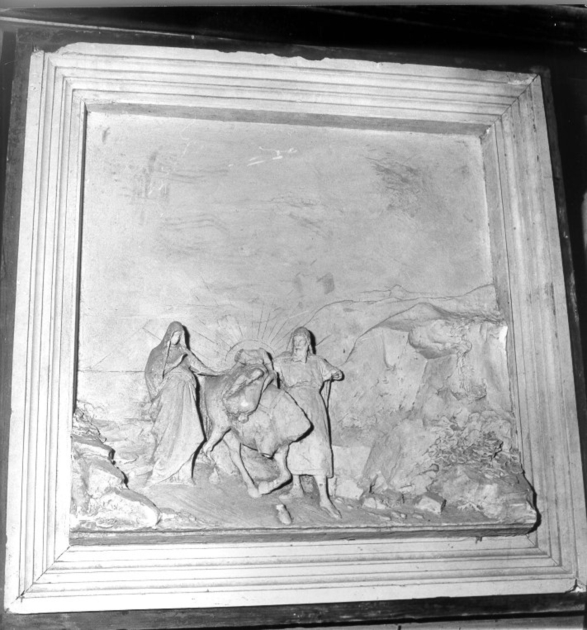fuga in Egitto (rilievo, serie) di Passaglia Augusto (secc. XIX/ XX)