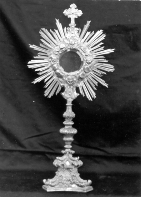 ostensorio - a raggiera - bottega lucchese (sec. XVII)