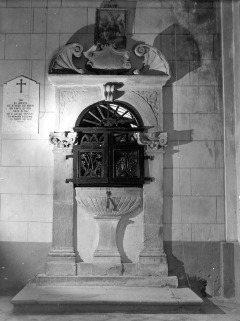 fonte battesimale - ambito garfagnino (sec. XVIII)