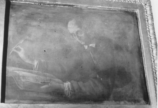 SAN MARCO SCRIVE IL VANGELO (dipinto) - ambito italiano (sec. XVII)