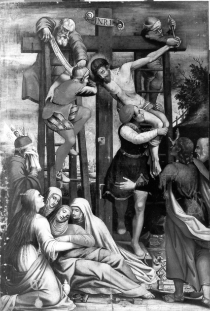 DEPOSIZIONE DI CRISTO DALLA CROCE (dipinto) di Frediani Alessandro (sec. XVIII)
