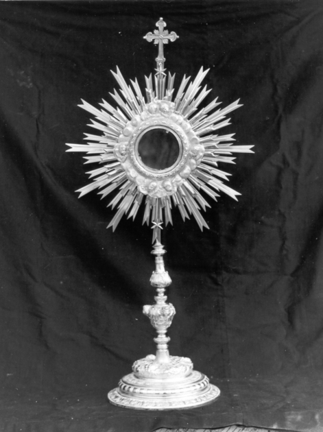 ostensorio - a raggiera - bottega italiana (sec. XVIII)