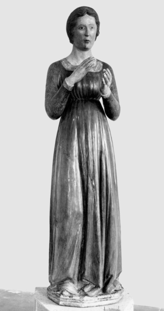 MADONNA ANNUNCIATA/ ANGELO ANNUNCIANTE (statua, insieme) di Pietro d'Angelo di Guarnieri (sec. XIV)