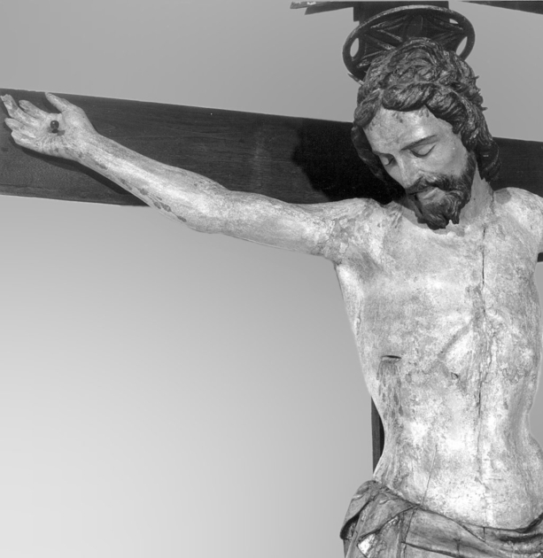CRISTO CROCIFISSO (scultura) di Francesco di Valdambrino (attribuito) (inizio sec. XIV)