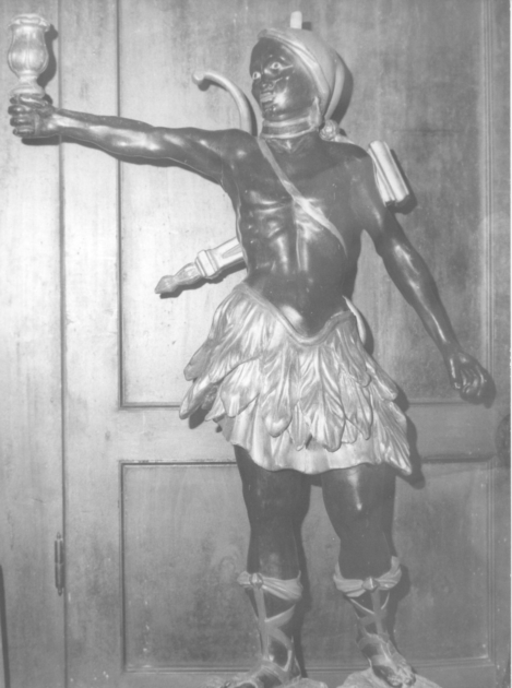 candelabro - a statua, serie - manifattura toscana (sec. XIX)