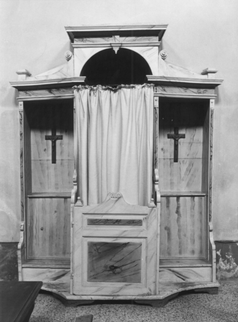 confessionale - manifattura lucchese (metà sec. XIX)