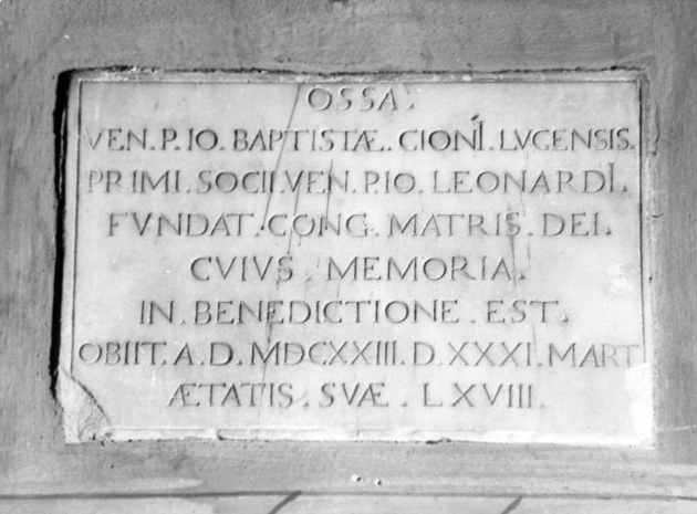 lapide commemorativa - bottega italiana (sec. XVII)