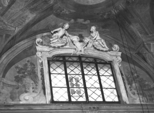 Madonna Assunta con angeli (decorazione, complesso decorativo) di Scorzini Pietro (sec. XVIII)