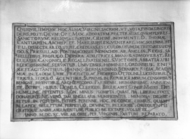 lapide commemorativa - bottega italiana (sec. XVII)