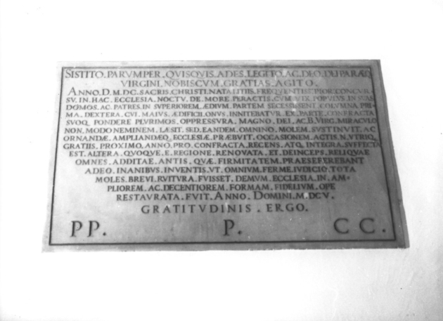 lapide commemorativa - bottega italiana (sec. XVII)