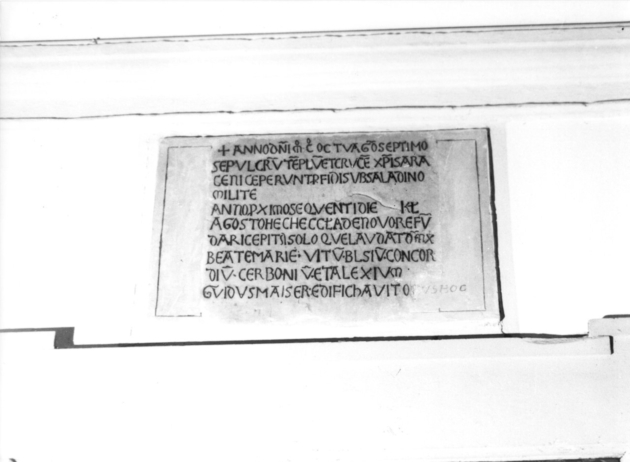 lapide commemorativa - bottega italiana (sec. XII)