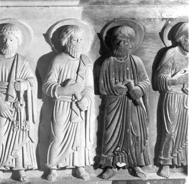 Madonna Regina degli apostoli (architrave, complesso decorativo) di Bigarelli Guido detto Guido da Como (prima metà sec. XIII)