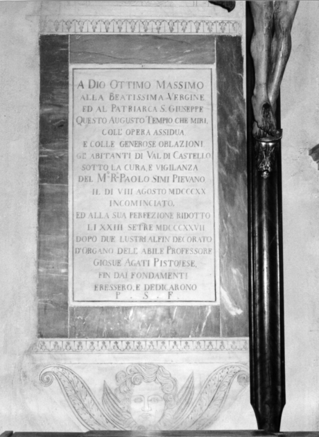 lapide commemorativa - ambito apuoversiliese (sec. XIX)