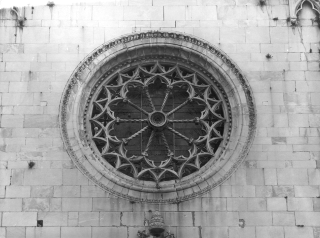 SAN MARTINO DONA PARTE DEL MANTELLO AL POVERO (rosone) di Pardini Antonio (cerchia) (ultimo quarto sec. XIV)