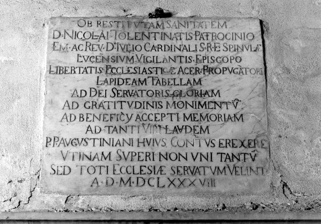 lapide celebrativa - bottega toscana (sec. XVII)