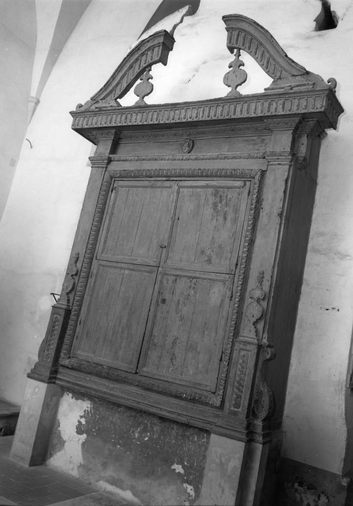 armadio da sacrestia - bottega toscana (fine/inizio secc. XVIII/ XIX)