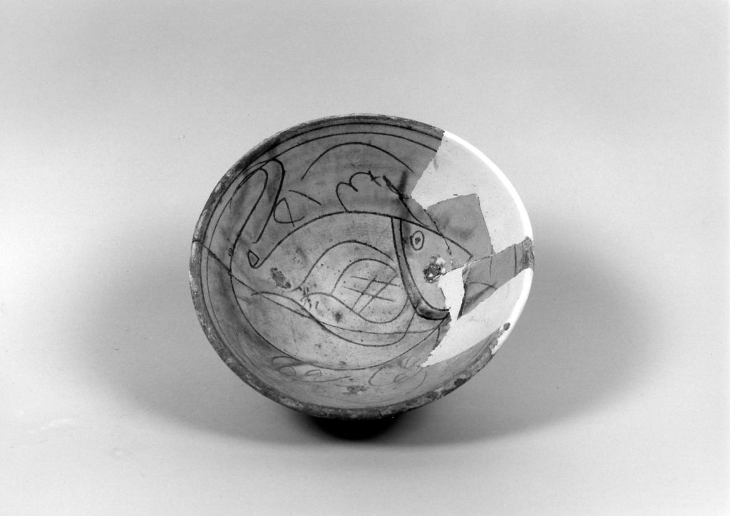 Pesce (ciotola, frammento) - manifattura pisana (seconda metà sec. XV)